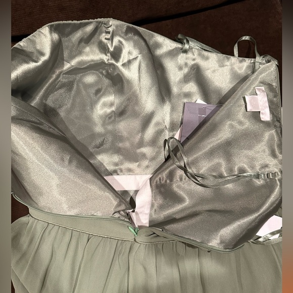 Ann Taylor NWT Maas Green Midi Strapless Dress Sz 16 iZipper And Closure on Side - Picture 10 of 16